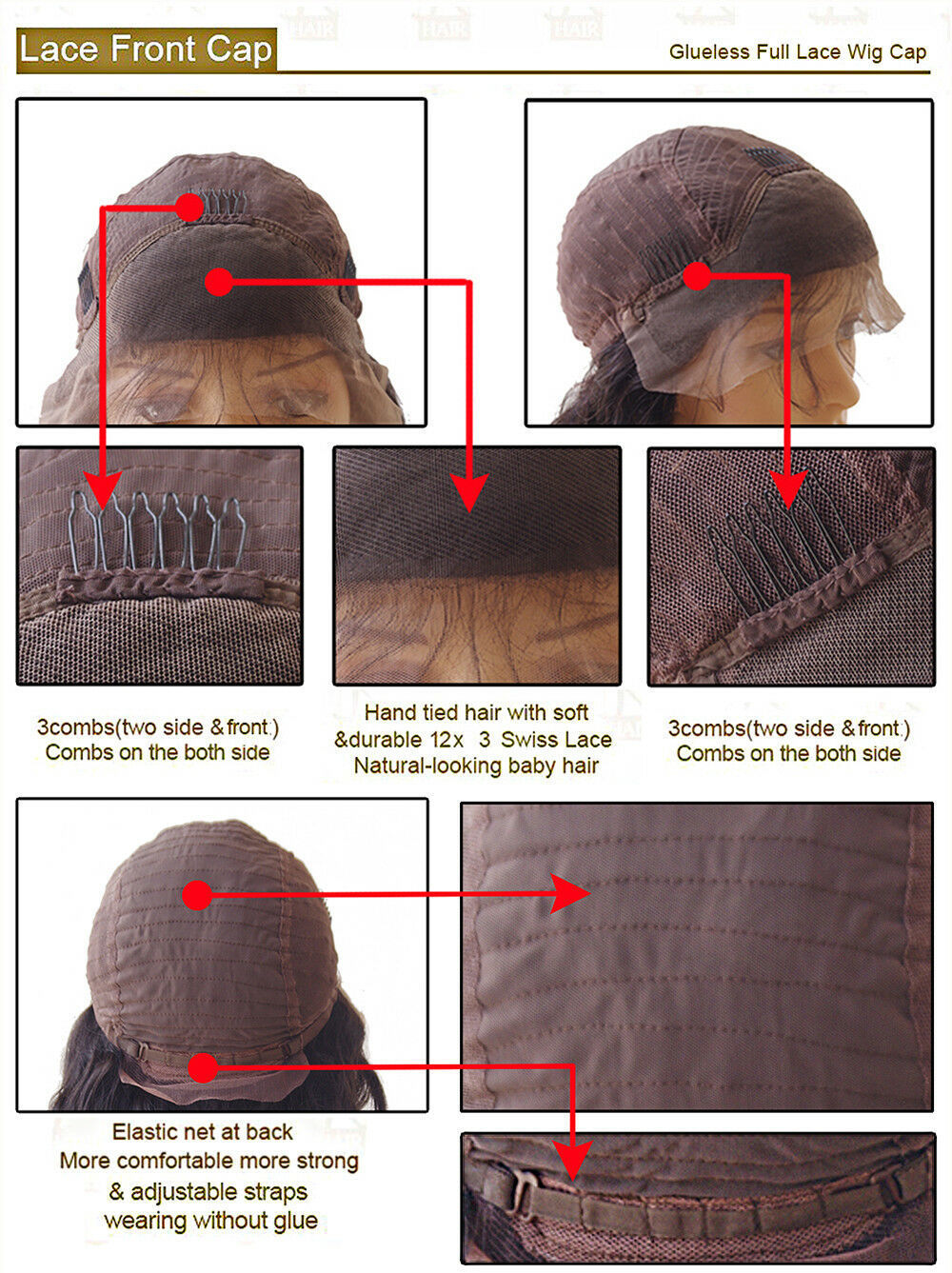 Real-Lace-Wig-Short-Straight-Wave-100%-Human-Hair